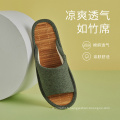 Sandales et chaussons unisexes en lin d&#39;été en tapis de bambou